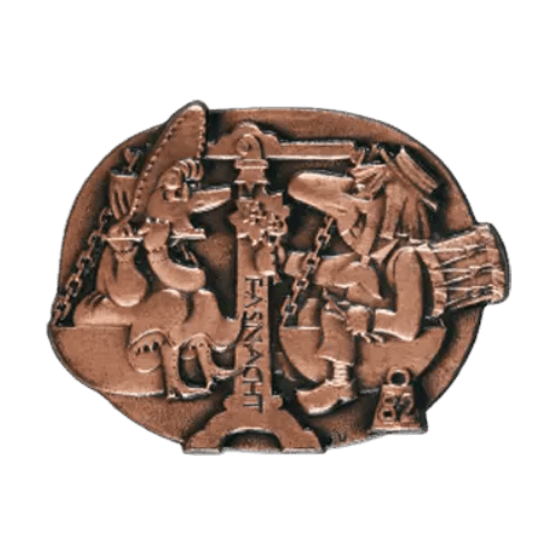 Basler Fasnacht - Blaggedde 2026 Kupfer - Rhymühli Waggis 1980