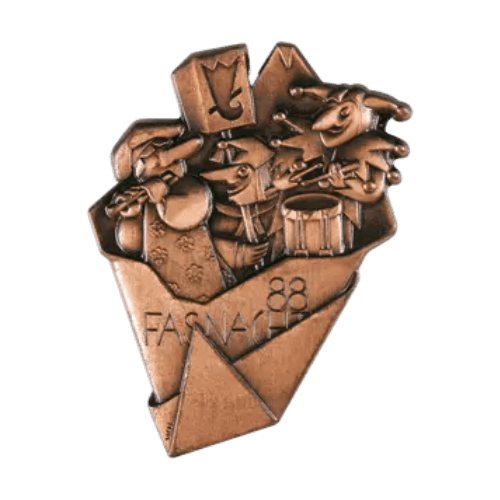 Basler Fasnacht - Blaggedde 2026 Kupfer - Rhymühli Waggis 1980