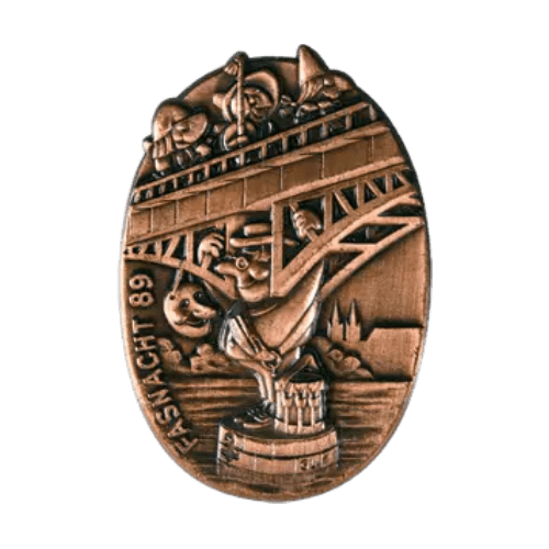 Basler Fasnacht - Blaggedde 2026 Kupfer - Rhymühli Waggis 1980