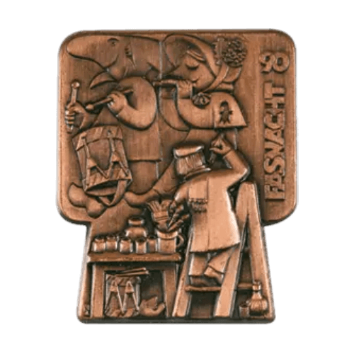 Basler Fasnacht - Blaggedde 2026 Kupfer - Rhymühli Waggis 1980