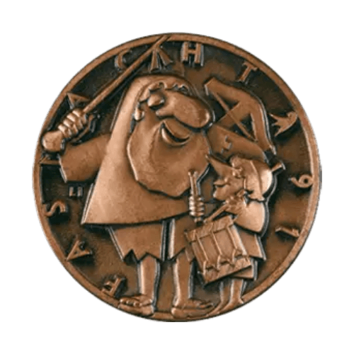 Basler Fasnacht - Blaggedde 2026 Kupfer - Rhymühli Waggis 1980