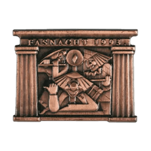 Basler Fasnacht - Blaggedde 2026 Kupfer - Rhymühli Waggis 1980