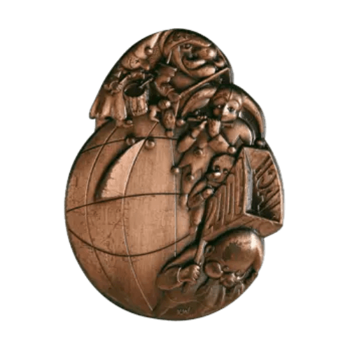 Basler Fasnacht - Blaggedde 2026 Kupfer - Rhymühli Waggis 1980