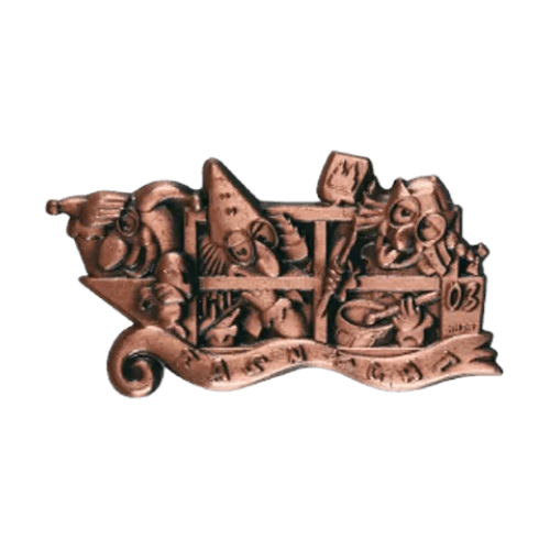 Basler Fasnacht - Blaggedde 2026 Kupfer - Rhymühli Waggis 1980