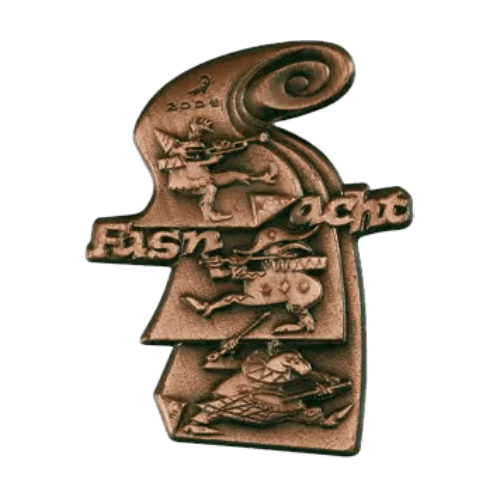 Basler Fasnacht - Blaggedde 2026 Kupfer - Rhymühli Waggis 1980