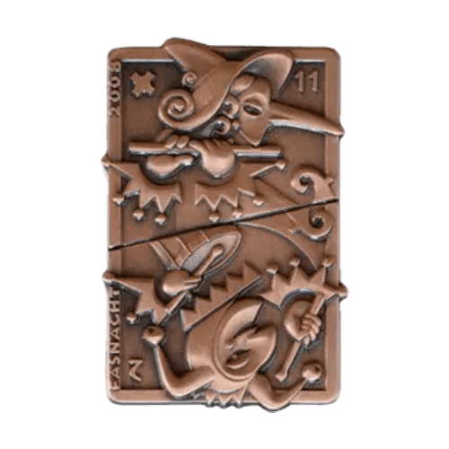 Basler Fasnacht - Blaggedde 2026 Kupfer - Rhymühli Waggis 1980