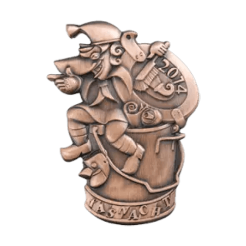 Basler Fasnacht - Blaggedde 2026 Kupfer - Rhymühli Waggis 1980