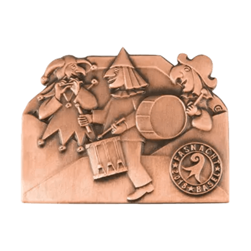 Basler Fasnacht - Blaggedde 2026 Kupfer - Rhymühli Waggis 1980