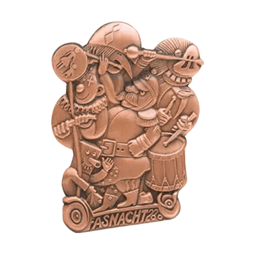 Basler Fasnacht - Blaggedde 2026 Kupfer - Rhymühli Waggis 1980