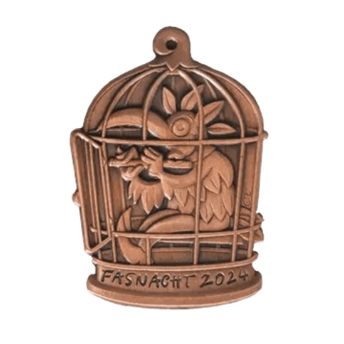 Basler Fasnacht - Blaggedde 2026 Kupfer - Rhymühli Waggis 1980