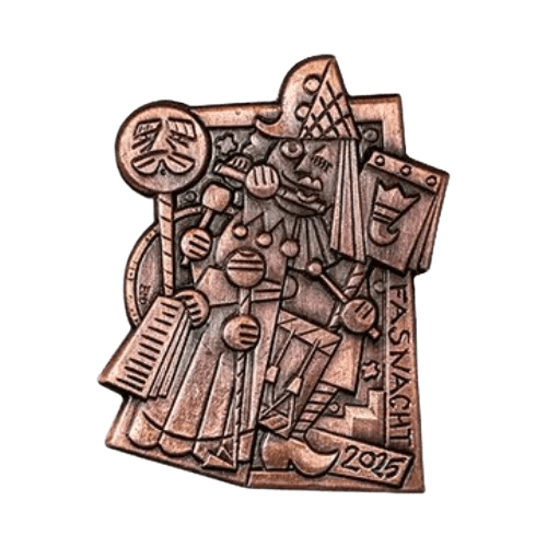 Basler Fasnacht - Blaggedde 2026 Kupfer - Rhymühli Waggis 1980